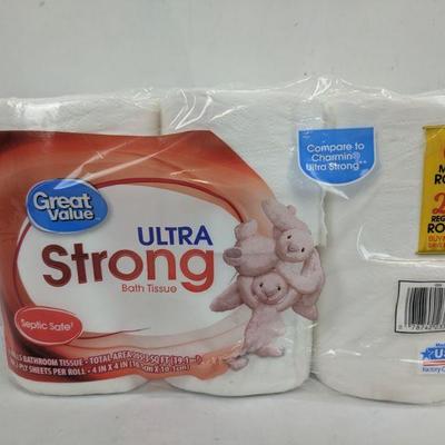 Great Value Ultra Strong Toilet Paper, 6 Rolls - New