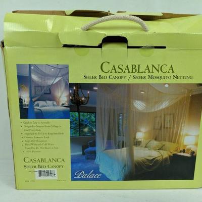 Casablanca Sheer Bed Canopy, Gold - New