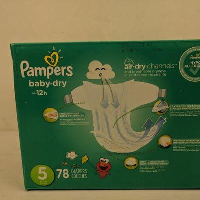 Pampers Baby- Dry Diapers Size 5 78 Ct - New