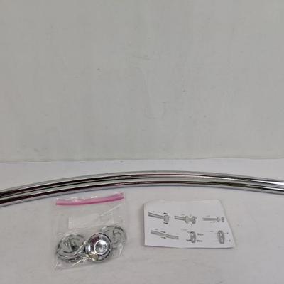 Bath Bliss Curved Chrome Shower Rod - New Open Box