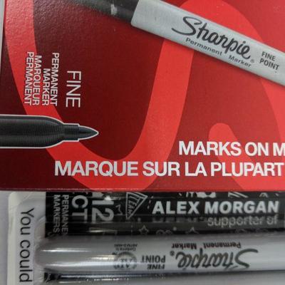 Sharpie Fine Permanent Markers 12 ct & Colorful Permanent Markers 12 ct - New