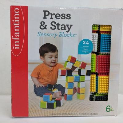Infantino Press & Stay Sensory Blocks - New