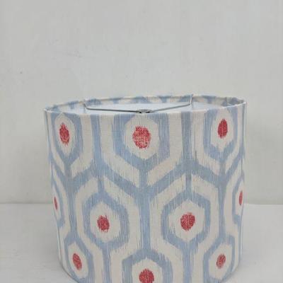 Blue/White/Red Lamp Shade, 12