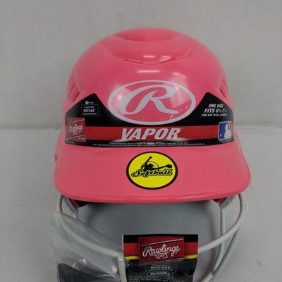 Rawlings Vapor Helmet, Coral/Pink, 6.5