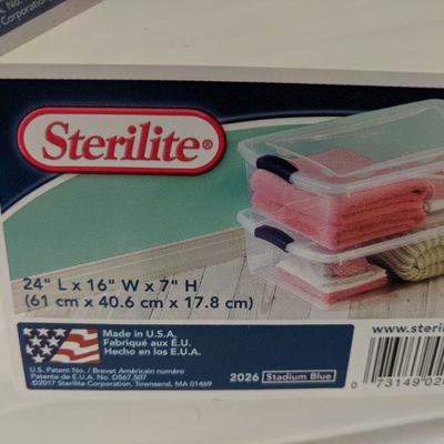 Sterilite 30L Clear Storage Containers, Set of 6 - New