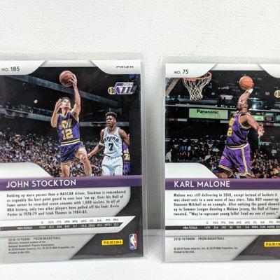 Prizm Utah Jazz Basketball Cards: John Stockton, Karl Malone - New