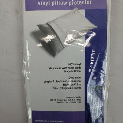 Fresh Ideas Pillow Protector, Vinyl, Standard Size, Set of 3 - New