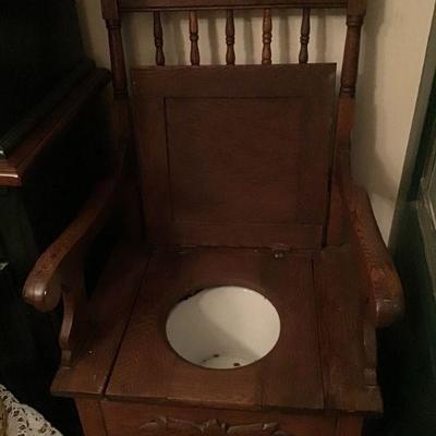 Antique Chamber Pot Chair
