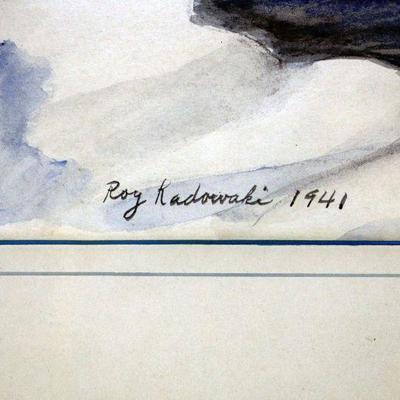 c. 1941 Roy Kadowaki Original Watercolor Painting - A-044
