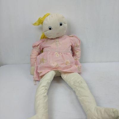 Vintage Homemade Soft Large Doll 40