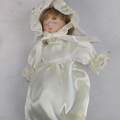 Vintage Porcelain Doll, Baby Doll, Clothing