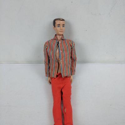Vintage 1960 Brunette Ken Doll, Mattel - Clothes Damanged
