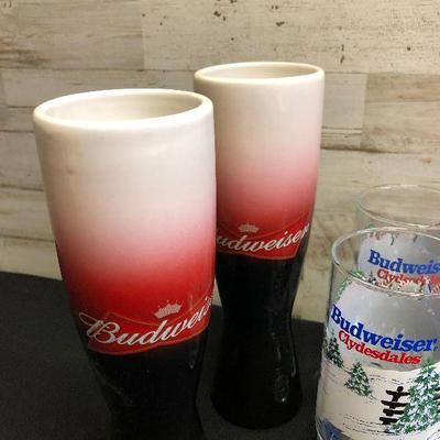 Lot 2 Coors and Budweiser Glasses