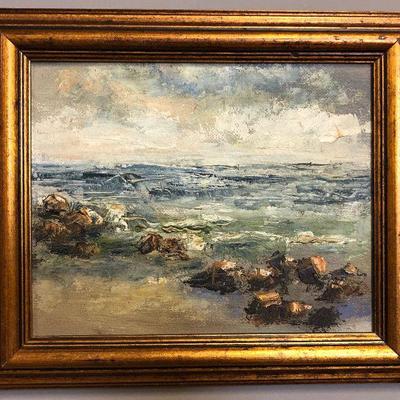 Lot 6  Original oil painting of Sea Scape