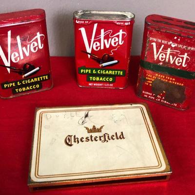 Lot 371 Vintage tobacco tins 