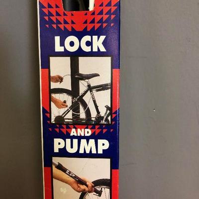 Lot 122 Bicycle Lock and pump 
