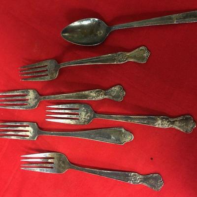 Lot 50 Antique silver Plate / mixed lot of utensils