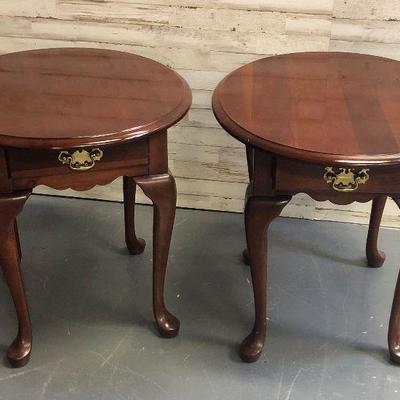 Lot 51 Cherry oval end Tables