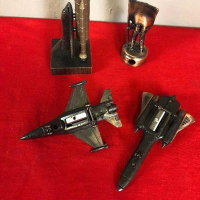 Lot 372 Space and air force themed pencil sharpeners