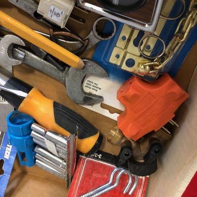 Lot 105 Garage Misc. tools Pipe Wrench, multi meter