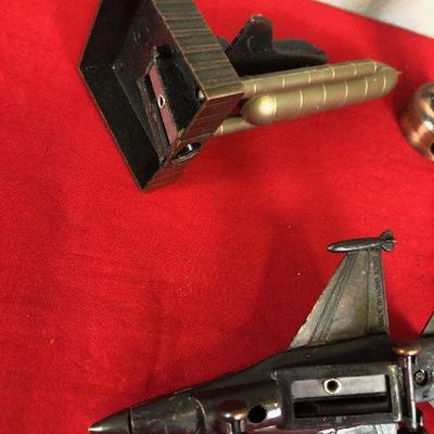 Lot 372 Space and air force themed pencil sharpeners