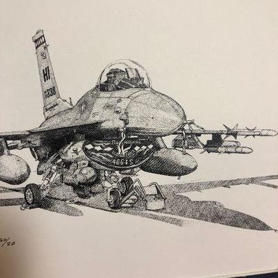 Lot 124 Richard Sawyer Print of a Jet fighter limited edition 20 of 20