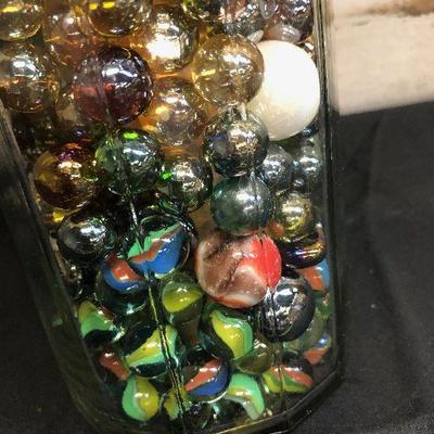 Lot 18 Large jar of marbles 