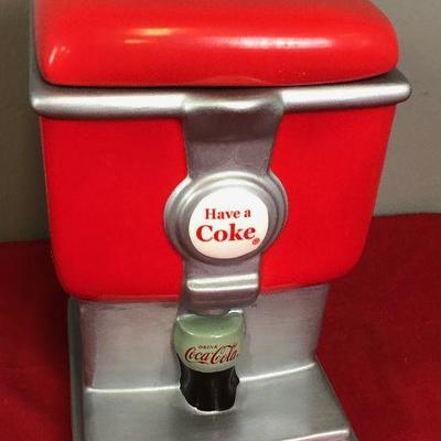 Lot 409 Coca~Cola Cookie Jar - Soda Machine Coke