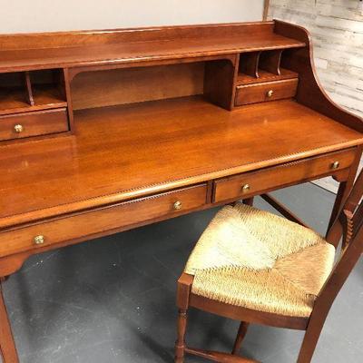 Maker: Sligh Furniture - Mahogany Desk and matching chair