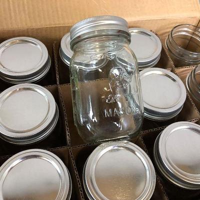 Lot 395 Case of Pint mason Jars 