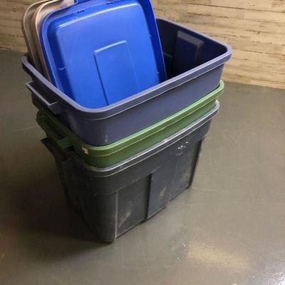Lot 77 Lot of 3 - 18 Gal Rubber Made tubs