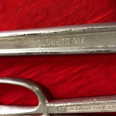 Lot 110 EXTRA Large Tin snips and Wrenches