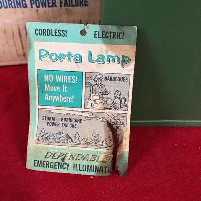 Lot 290 Port a Lamp in the box.
