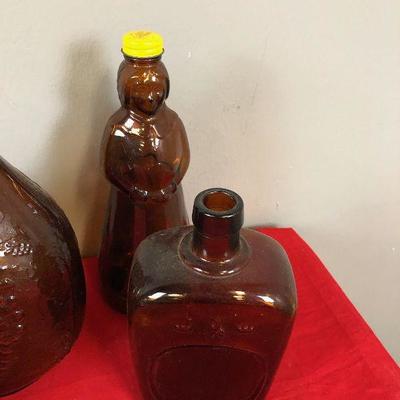 Lot 268 Amber Glass Bottles 