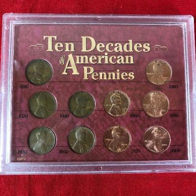 Lot 142 - Ten Decades of American Pennies 