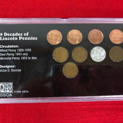 LOT 139 - 9 Decades of Lincoln Pennies 
