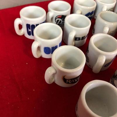 Lot 291 Mini Mug collection of NFL Teams 