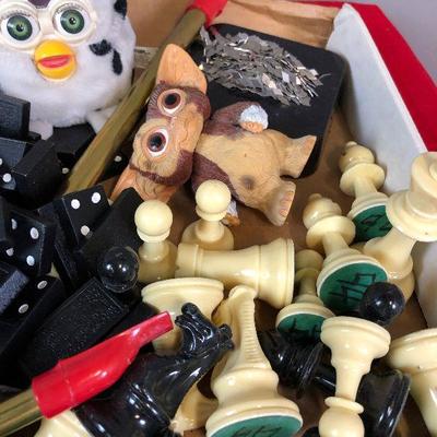 Lot 261 Mixed lot: Toys, game pieces, Darth Vader