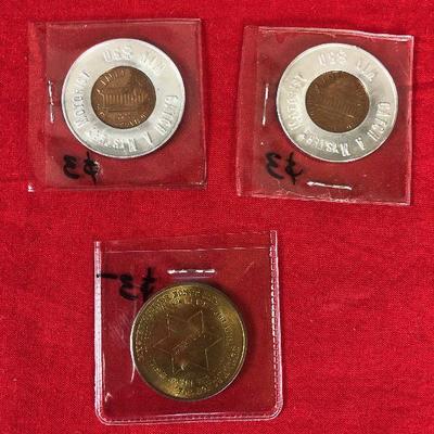 Lot 232 2 Lucky Pennies and a Phillips 66 Token 