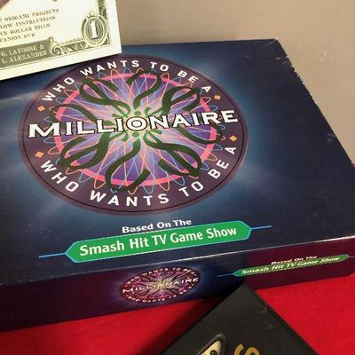Lot 42 Who wants to be Millionaire, Money Origami, Dominoes