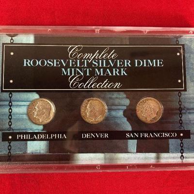 LOT 141 - Complete Set Mint mark Silver Dime  1964 