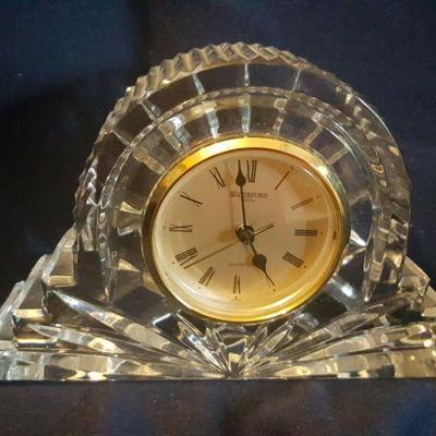 Waterford Crystal Mantle Clock, Quartz - Wharton Pattern, Made in Japan