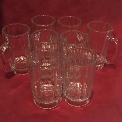 8 Glass Beer Mugs