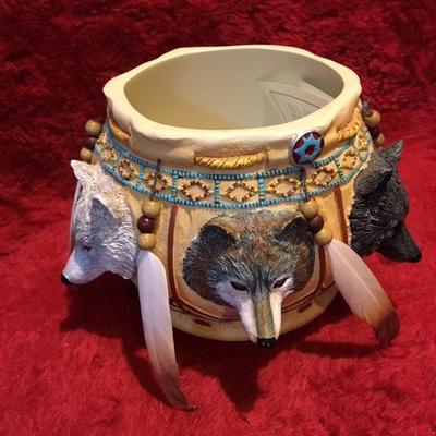 Spirit of the Wolf-Sacred Keepsake Box, Matching Vase-Pitcher