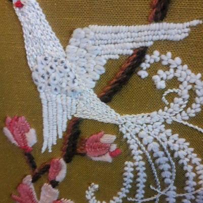 Beautiful  Detailed Embroidered Picture of Birds