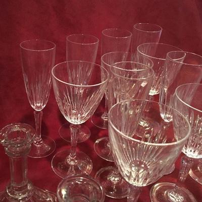 Crystal Everywhere-6 Wine-6 Champagne-4  different sets of candle holders