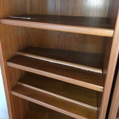 Classic Teak Entertainment Unit (with side shelves) in very good condition 