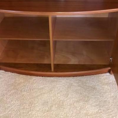 Classic Teak Entertainment Unit (with side shelves) in very good condition 