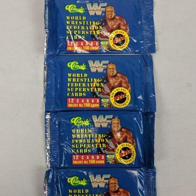 Classic World Wrestling Federation Superstar Cards, 12 Cards, Set of 4 - New