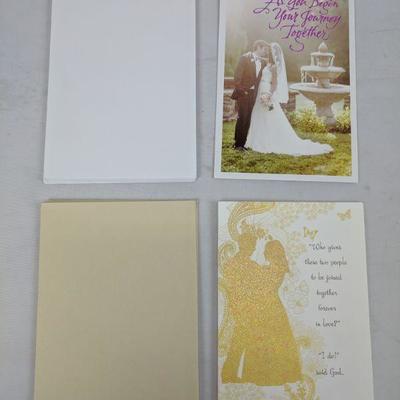 Wedding Greeting Cards W/ Envelopes Qty 15, 2 Designs - New